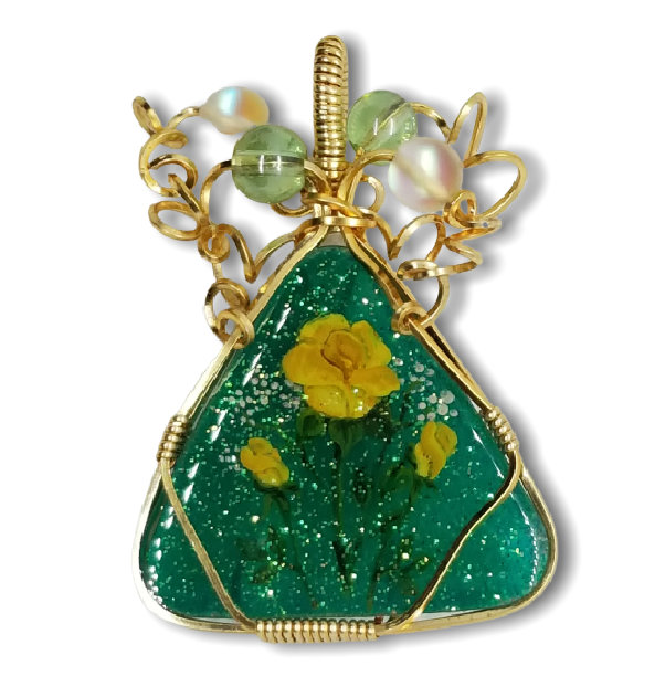 Thumbnail Image of Yellow Roses on Green (Tri/Gold)